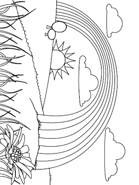 Rainbow coloring pages