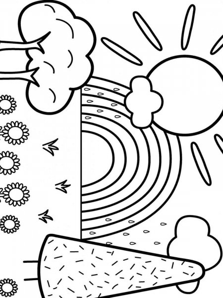 Rainbow coloring pages