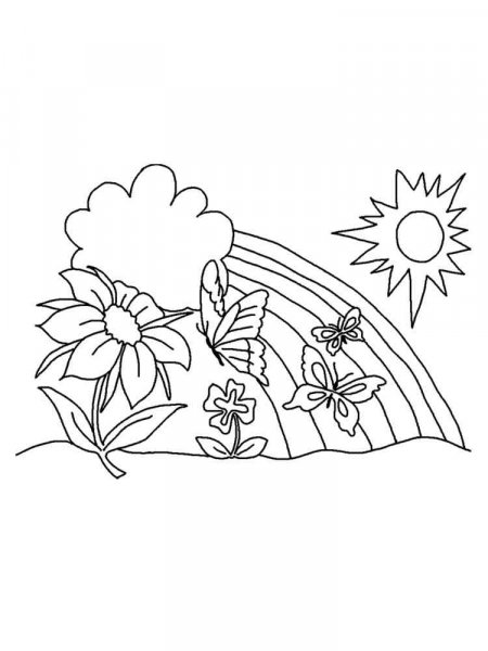 Rainbow coloring pages