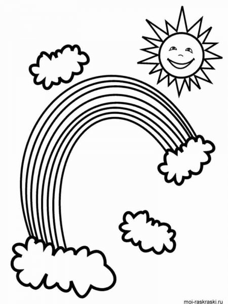 Rainbow coloring pages