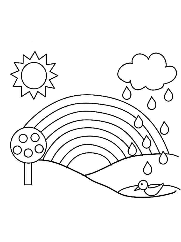 Rainbow coloring pages. Download and print Rainbow coloring pages.