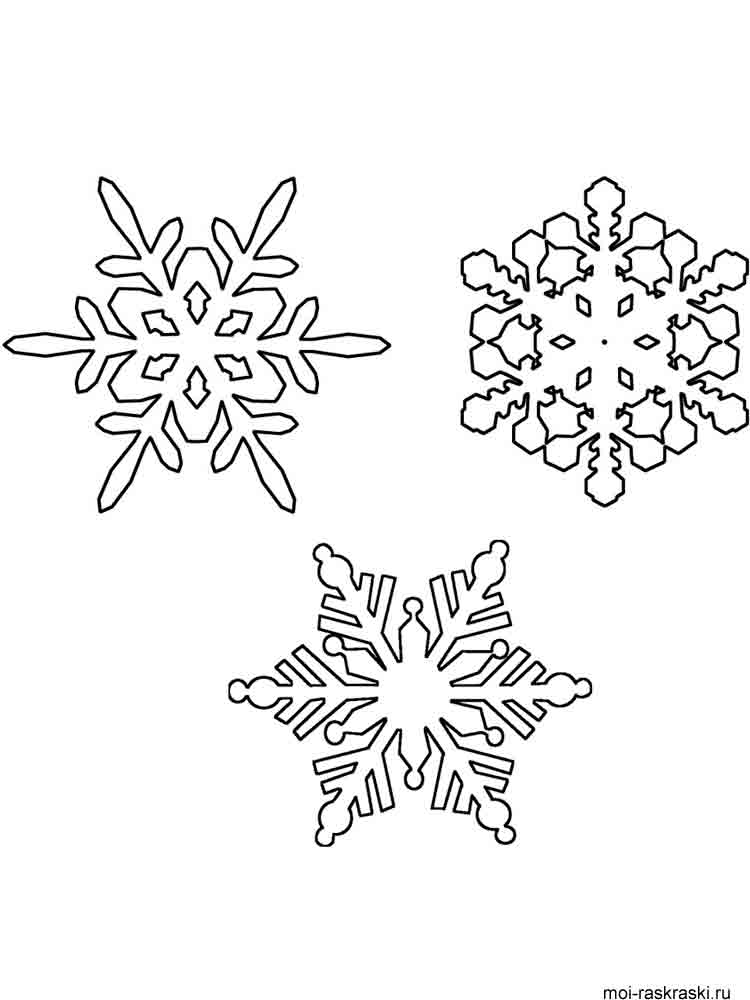 Download Free printable Snowflake coloring pages.