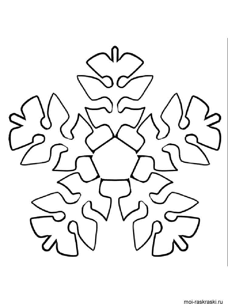 Download Free printable Snowflake coloring pages.