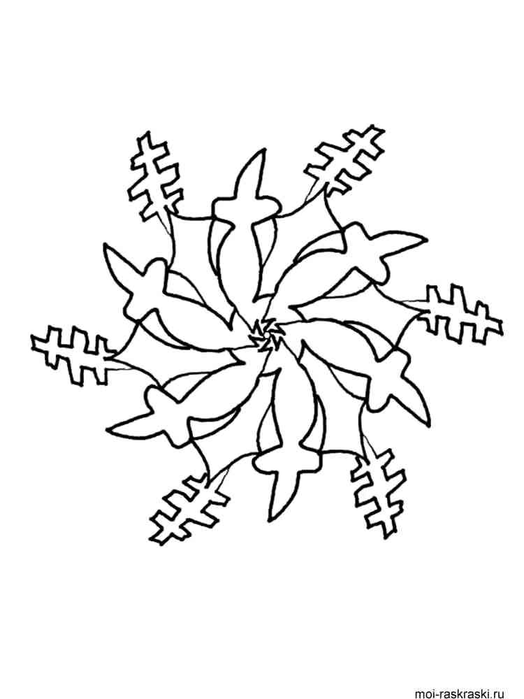 Free printable Snowflake coloring pages.