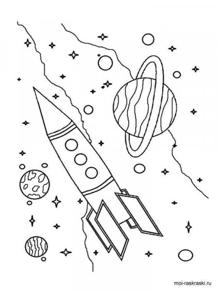 Space coloring pages