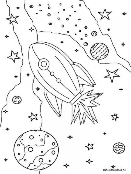 Space coloring pages