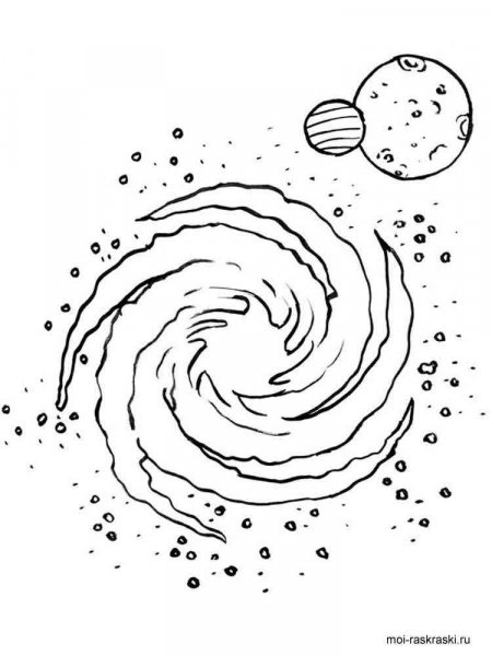 Space coloring pages