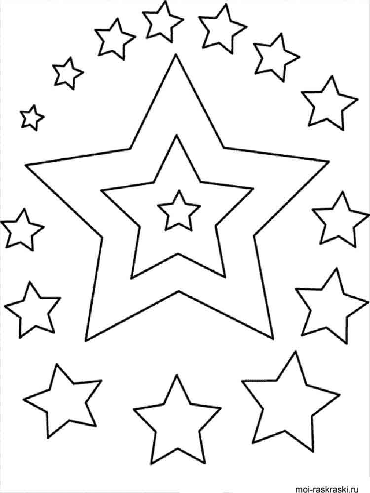 Free printable Star coloring pages.