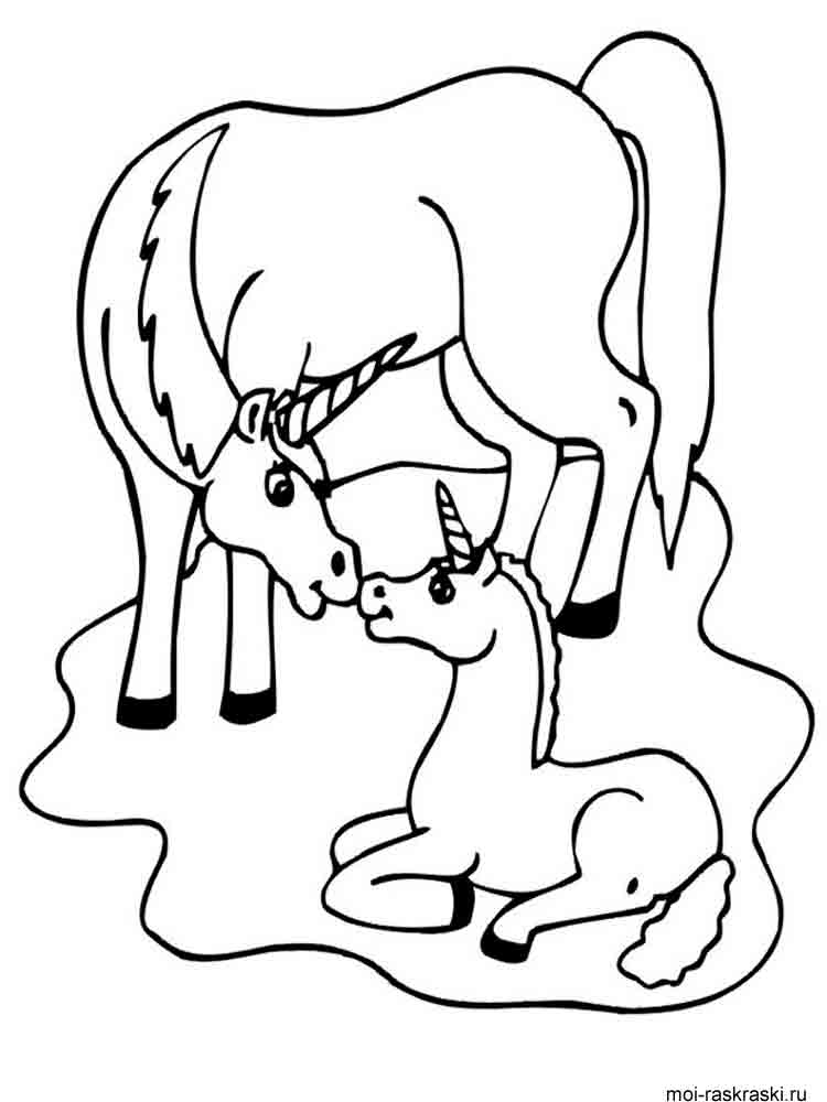 Download Free printable Unicorn coloring pages.