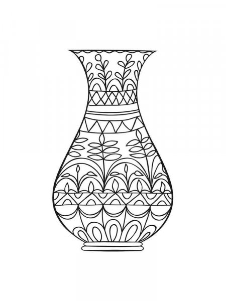 Vase coloring pages