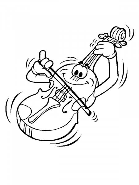 Violin coloring pages