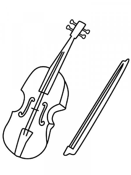 Violin coloring pages