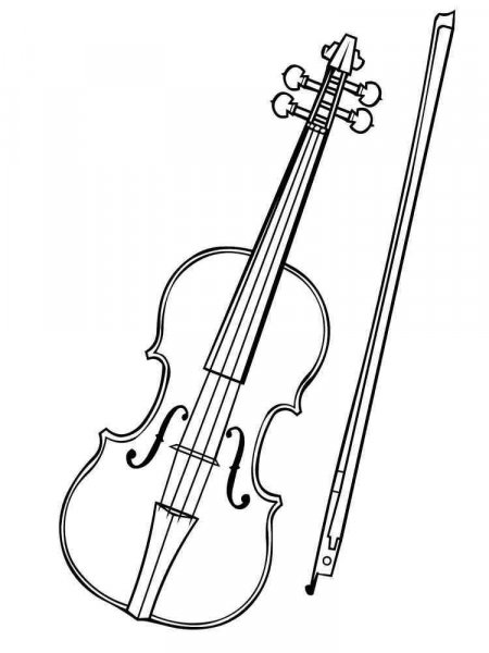 Violin coloring pages