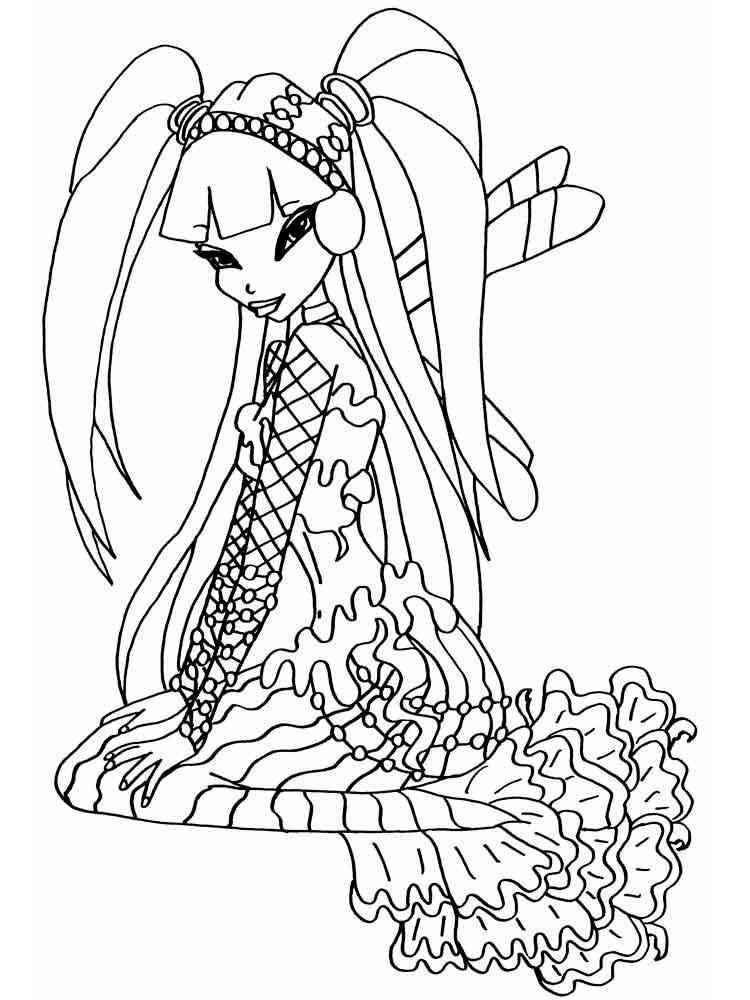 WINX Mermaid coloring pages. Free Printable WINX Mermaid coloring pages.