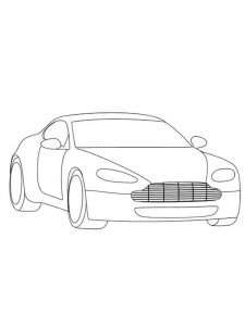 Aston Martin coloring page 1 - Free printable