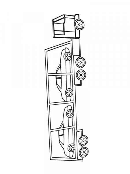 Car Transporter coloring pages