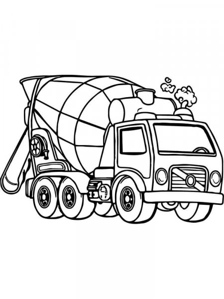 Cement Mixer coloring pages