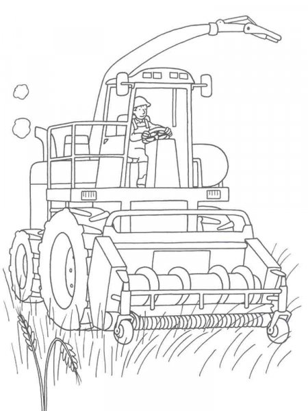 Combine Harvester coloring pages