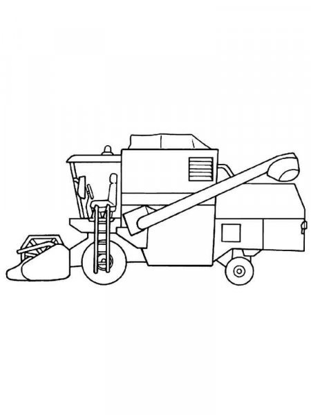 Combine Harvester coloring pages