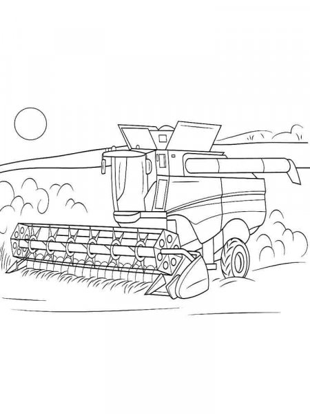 Combine Harvester coloring pages