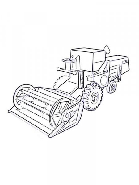 Combine Harvester coloring pages