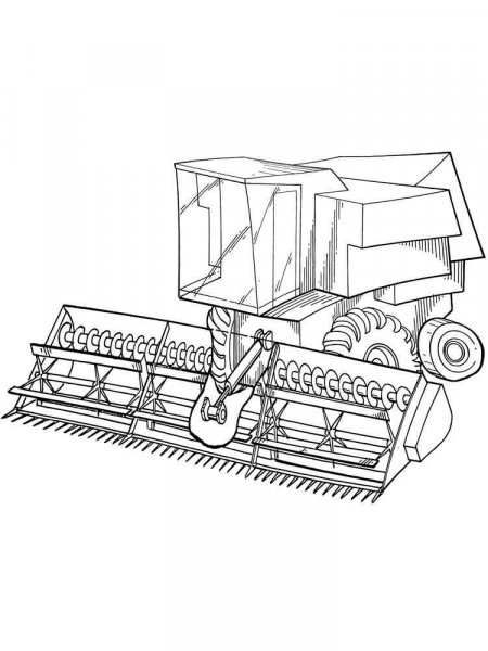 Combine Harvester coloring pages