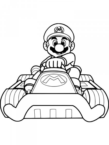 Kart coloring pages