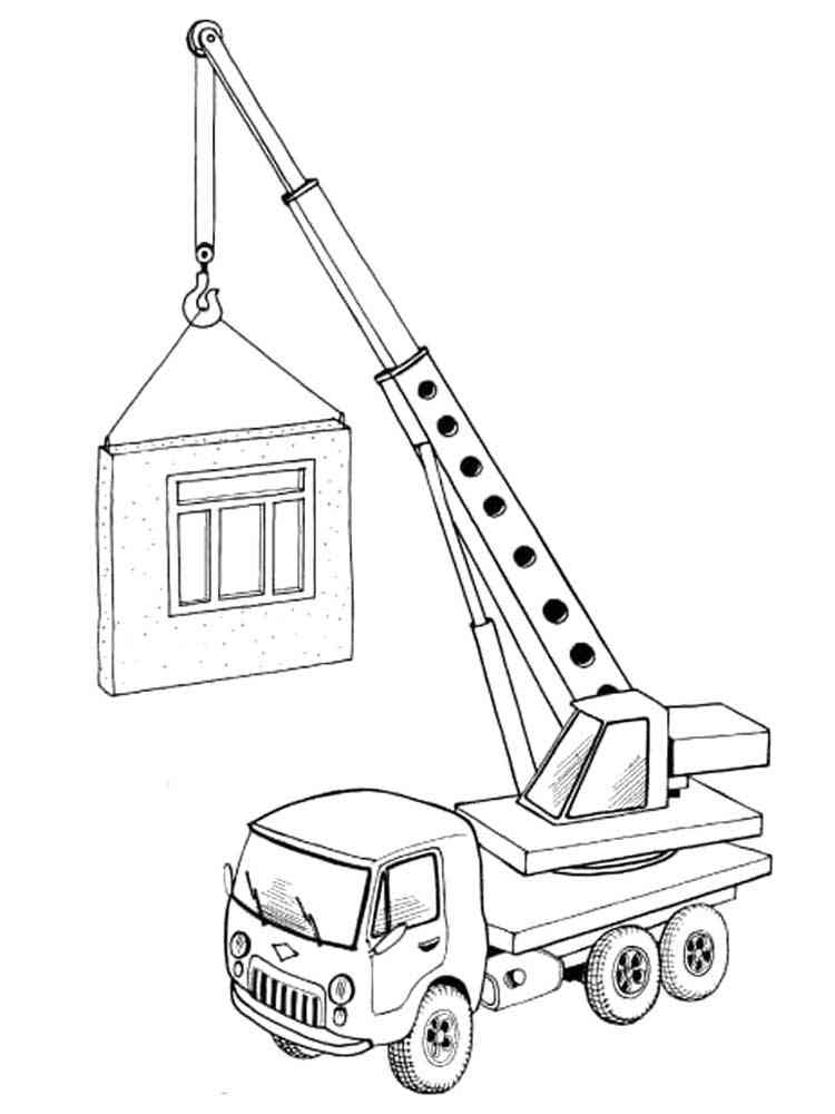 Free Hoisting crane coloring pages. Free Printable Hoisting crane