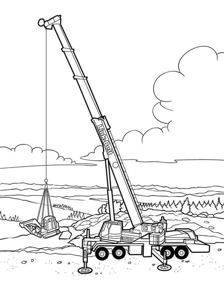 Free Hoisting crane coloring pages. Free Printable Hoisting crane