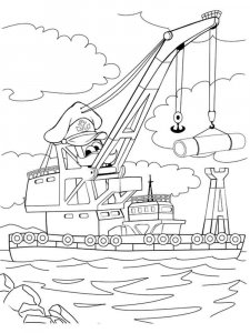 Hoisting crane coloring page 15 - Free printable