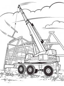 Hoisting crane coloring page 16 - Free printable