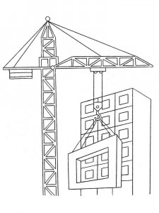 Hoisting crane coloring page 2 - Free printable