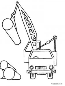 Hoisting crane coloring page 21 - Free printable