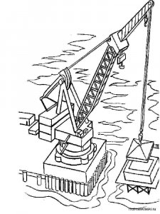Hoisting crane coloring page 26 - Free printable