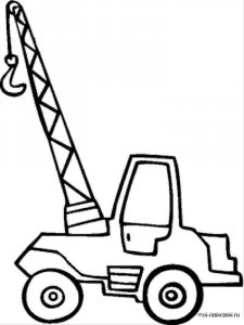 Hoisting crane coloring page 27 - Free printable