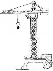 Hoisting crane coloring page 5 - Free printable