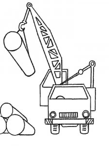 Hoisting crane coloring page 9 - Free printable