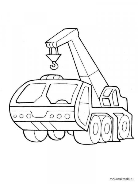 Hoisting crane coloring pages