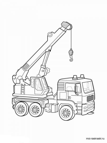 Hoisting crane coloring pages