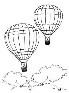 Hot Air Balloon coloring page 1 - Free printable