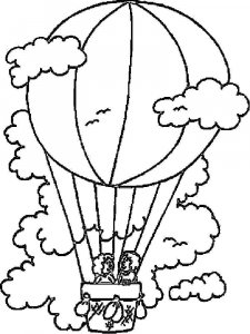 Hot Air Balloon coloring page 15 - Free printable