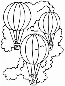 Hot Air Balloon coloring page 16 - Free printable