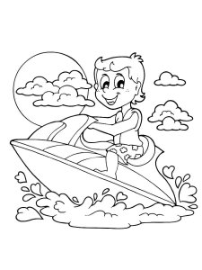 Jet Ski coloring page 13 - Free printable