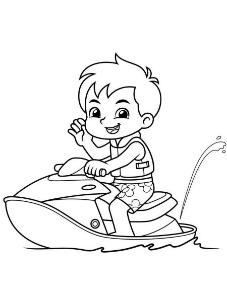 Jet Ski coloring pages