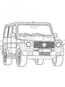 Mercedes G-Class coloring page 2 - Free printable