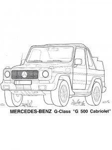 Mercedes G-Class coloring page 3 - Free printable