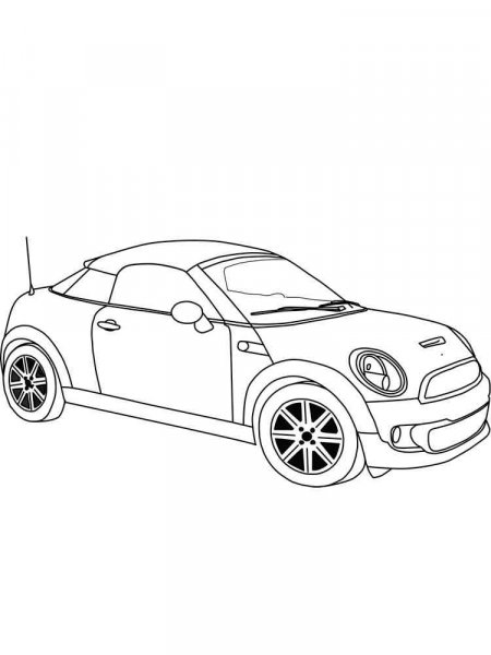 Mini Cooper coloring pages