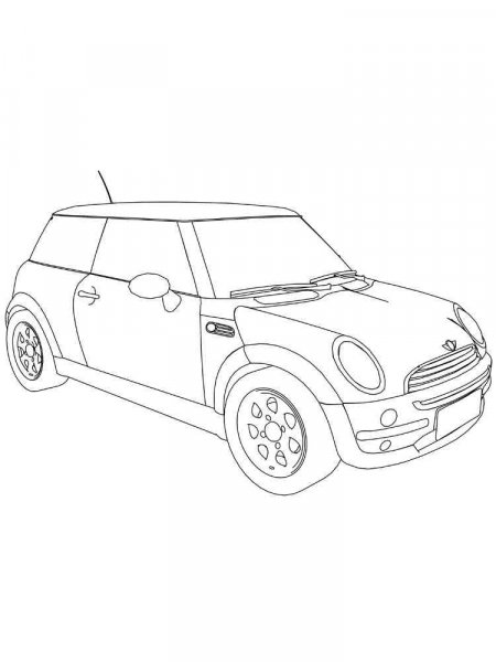 Mini Cooper coloring pages