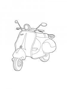 Moped coloring page 14 - Free printable