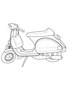 Moped coloring page 4 - Free printable